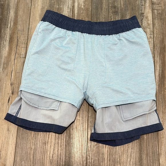 Fair Harbor Bayberry Navy Heather Striped Men's Lined Shorts medium - Picture 8 of 10